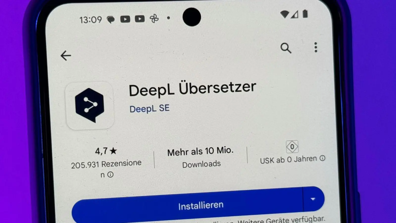 Die App DeepL wird künftig durch den KI-gestützten Schreibassistenten DeepL Write Pro ergänzt. (Foto: Christoph Dernbach/dpa)