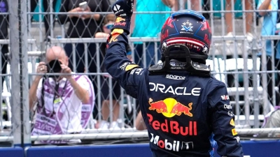 Max Verstappen sicherte sich für den Grand Prix von Miami die Pole Position. (Foto: Lynne Sladky/AP/dpa)